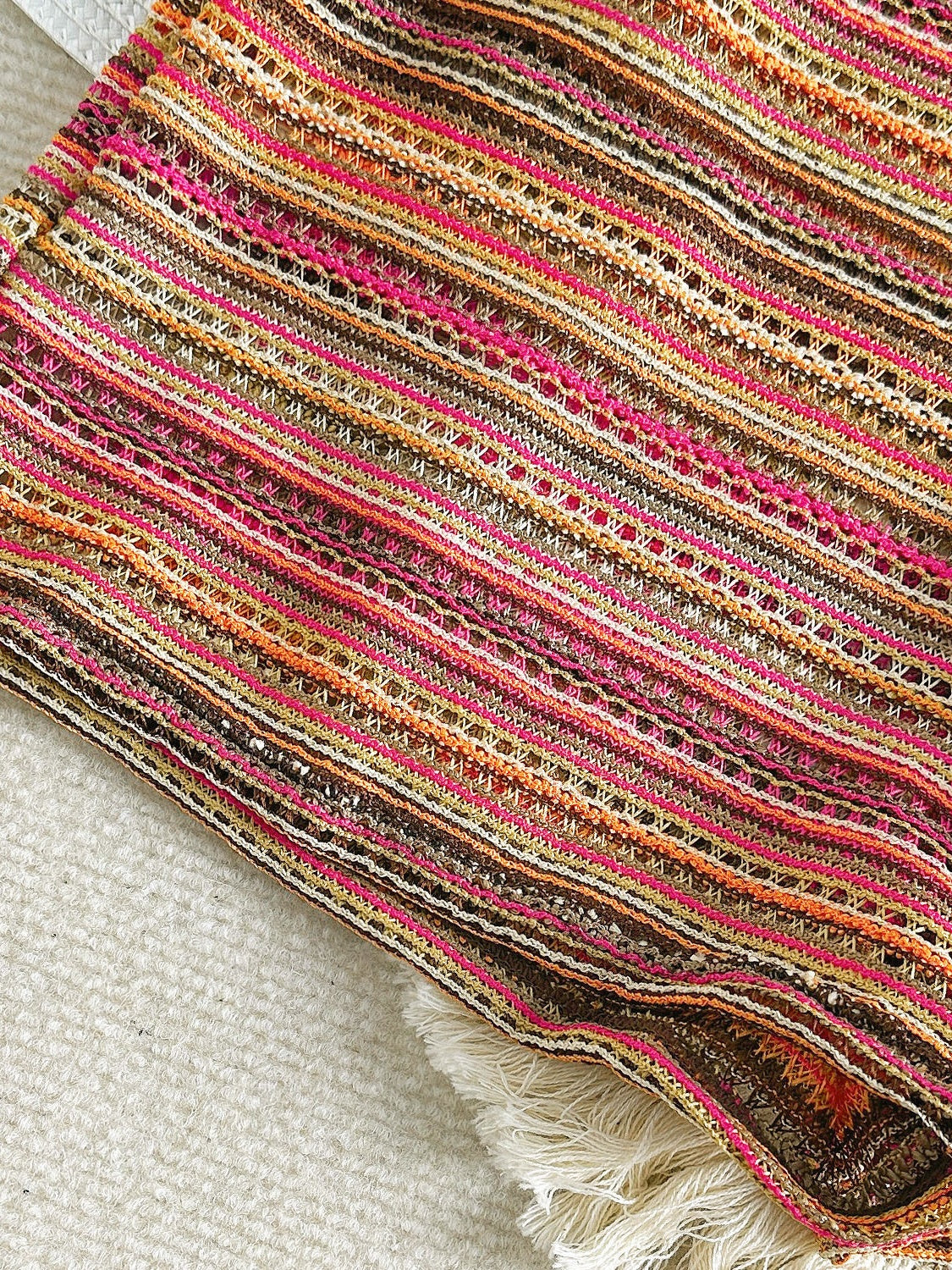 Knitted Color-blocked Beach Shorts Halter Bikini Three-piece Set