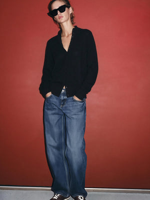 100% Cashmere Turtleneck Cardigan