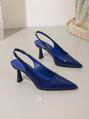 Pointed-toe Open-back High Heels
