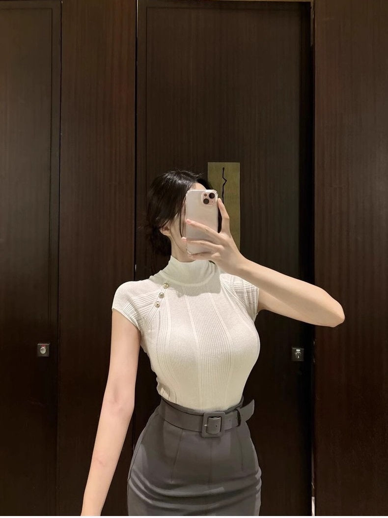 Stylish And Slimming High-waisted Belted Pencil Skirt
