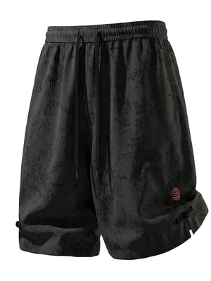 New Chinese Style Plum Bossom Breathable Shorts