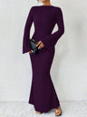 Hip-hugging Long Sleeve Slim-fit Maxi Dresses