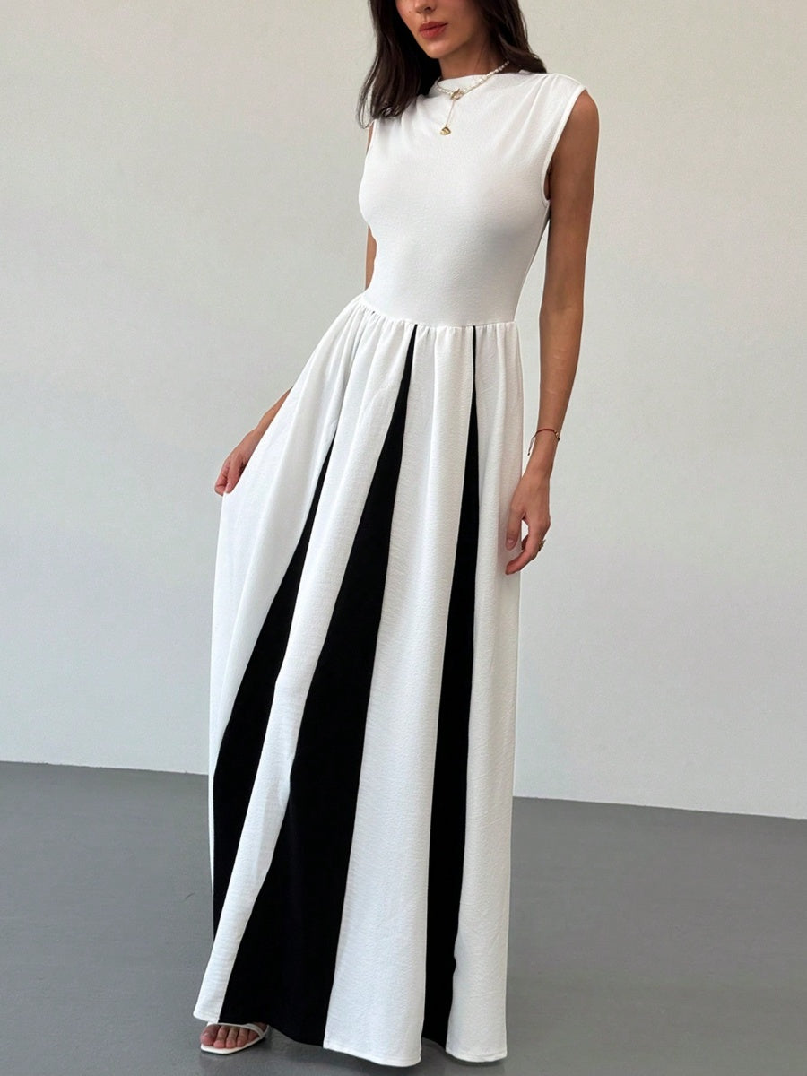 Color-blocked Splicing Parties Maxi Dresses