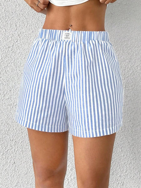 Stripes High-waisted Shorts