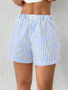 Stripes High-waisted Shorts