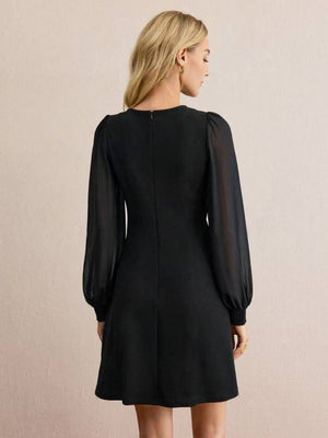 Buttons Solid Color Mini&Short Dresses