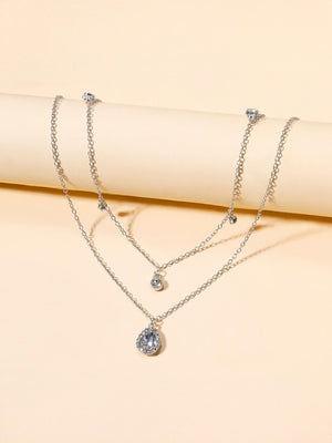 Gold-plated Teardrop Pendant Necklace