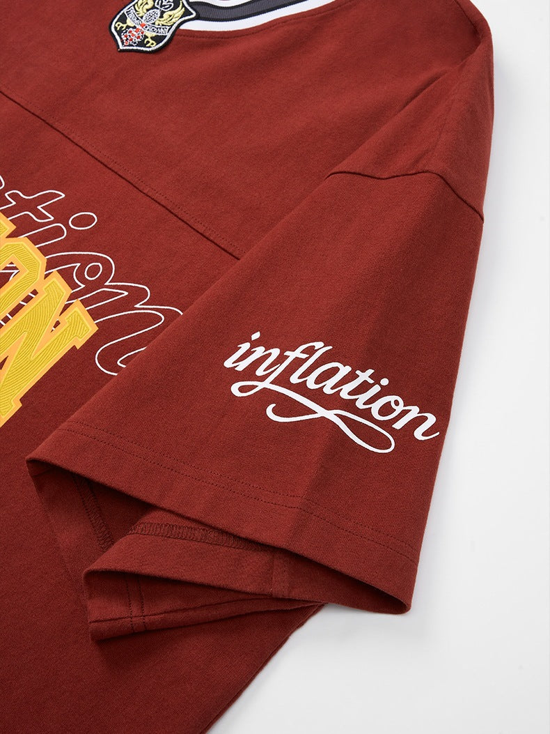 Retro Printed V-neck T-shirts