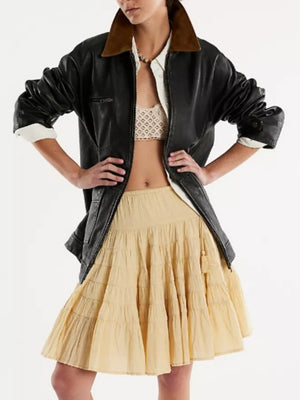 Multi-story Straps Sweet Short Skirt