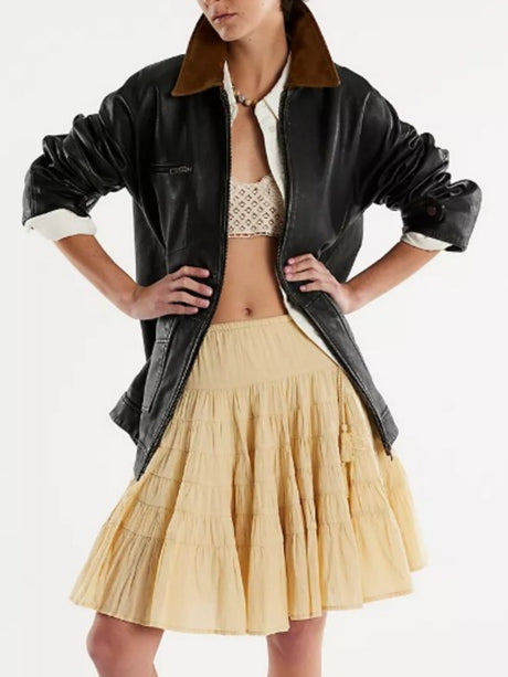 Multi-story Straps Sweet Short Skirt
