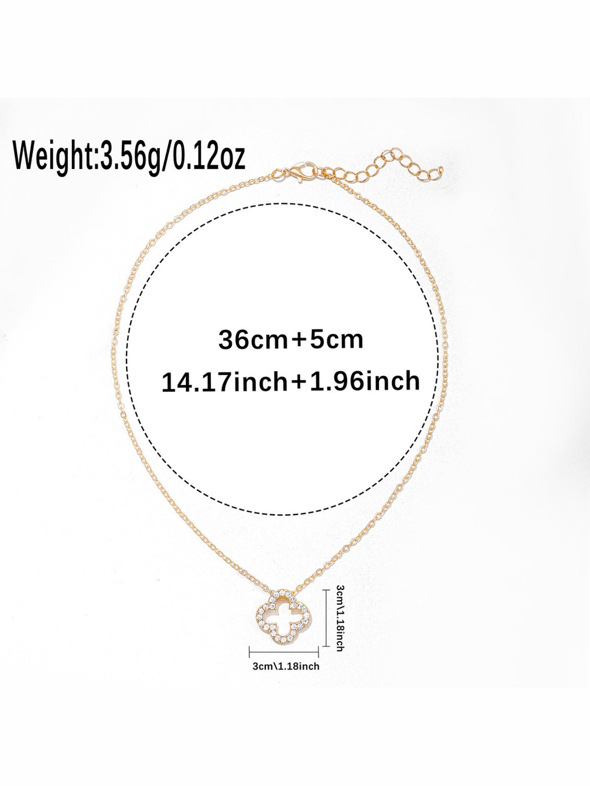 Four-leaf Clover Diamond Pendant Necklace