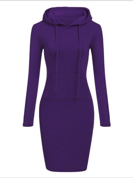 Long Bodycon Long Sleeve Dress Hoodies