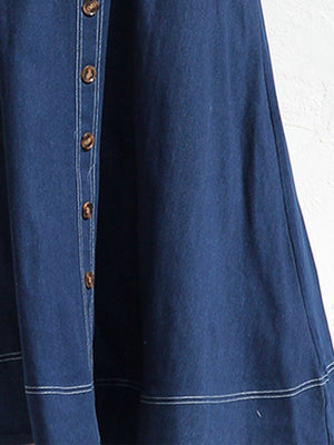 Débardeurs à col en cœur, jeans à boutons et poches, robes midi