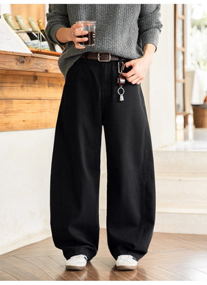 Liber Autumn Men's None Solid Color Pants