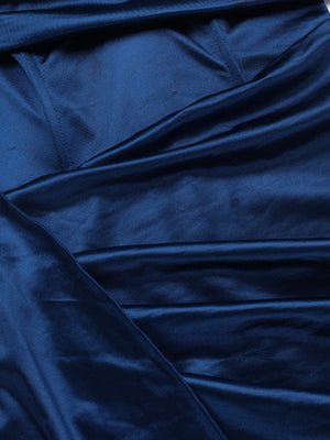 Sexy Strapless Style Deep V-neck Satin Waist Corset Dinner Party Long Dress