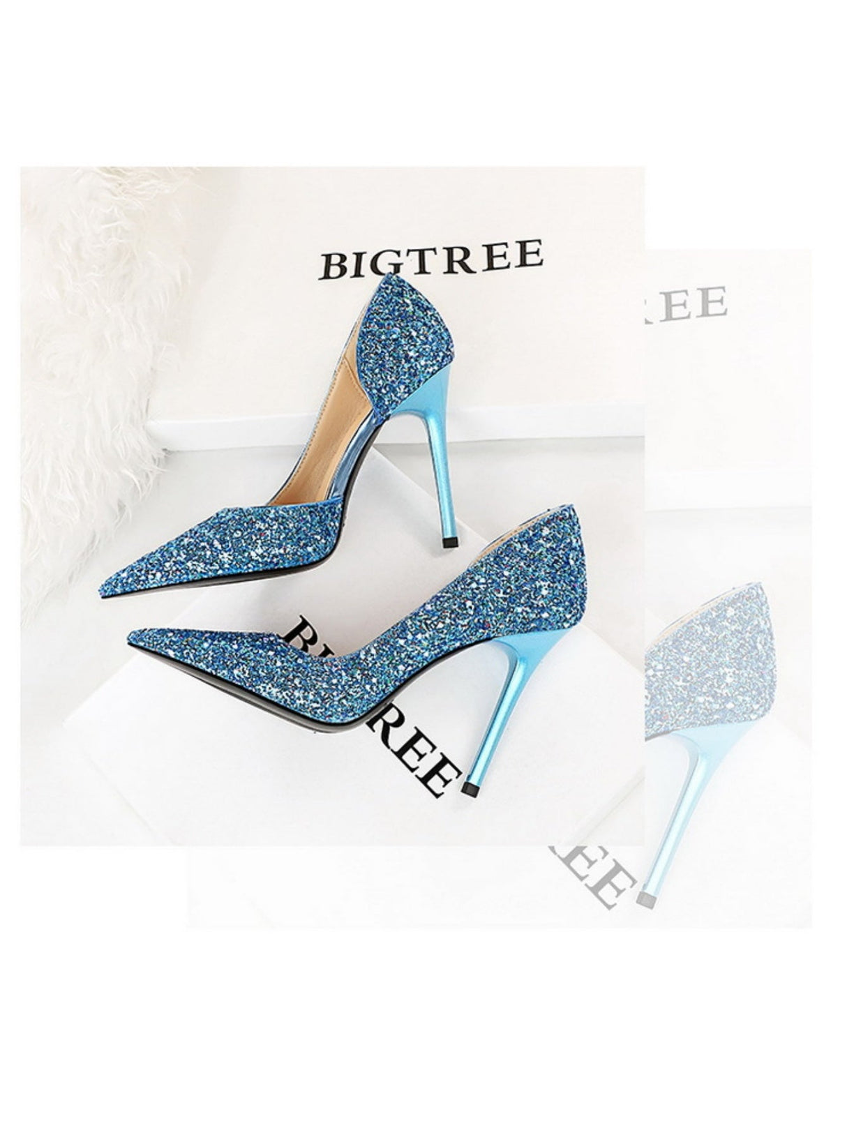 Liber Spring and Autumn Sequined Women's High Heels