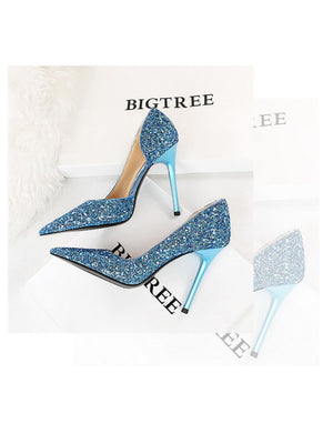 Liber Spring and Autumn Sequined Women's High Heels