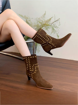 Studded Pointed-toe Women's Boots