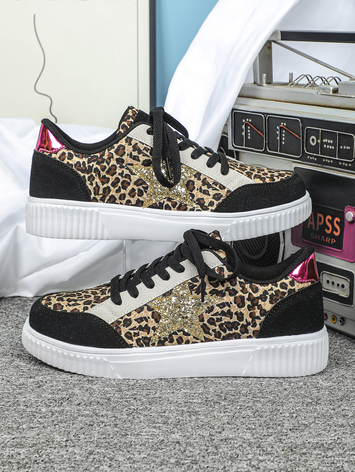 Leopard Print Unisex Casual Sneakers