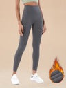 No Embarrassment High Waist Anti-rolling Edge Buttocks Lift Thickening Thin Fleece Sports Pants