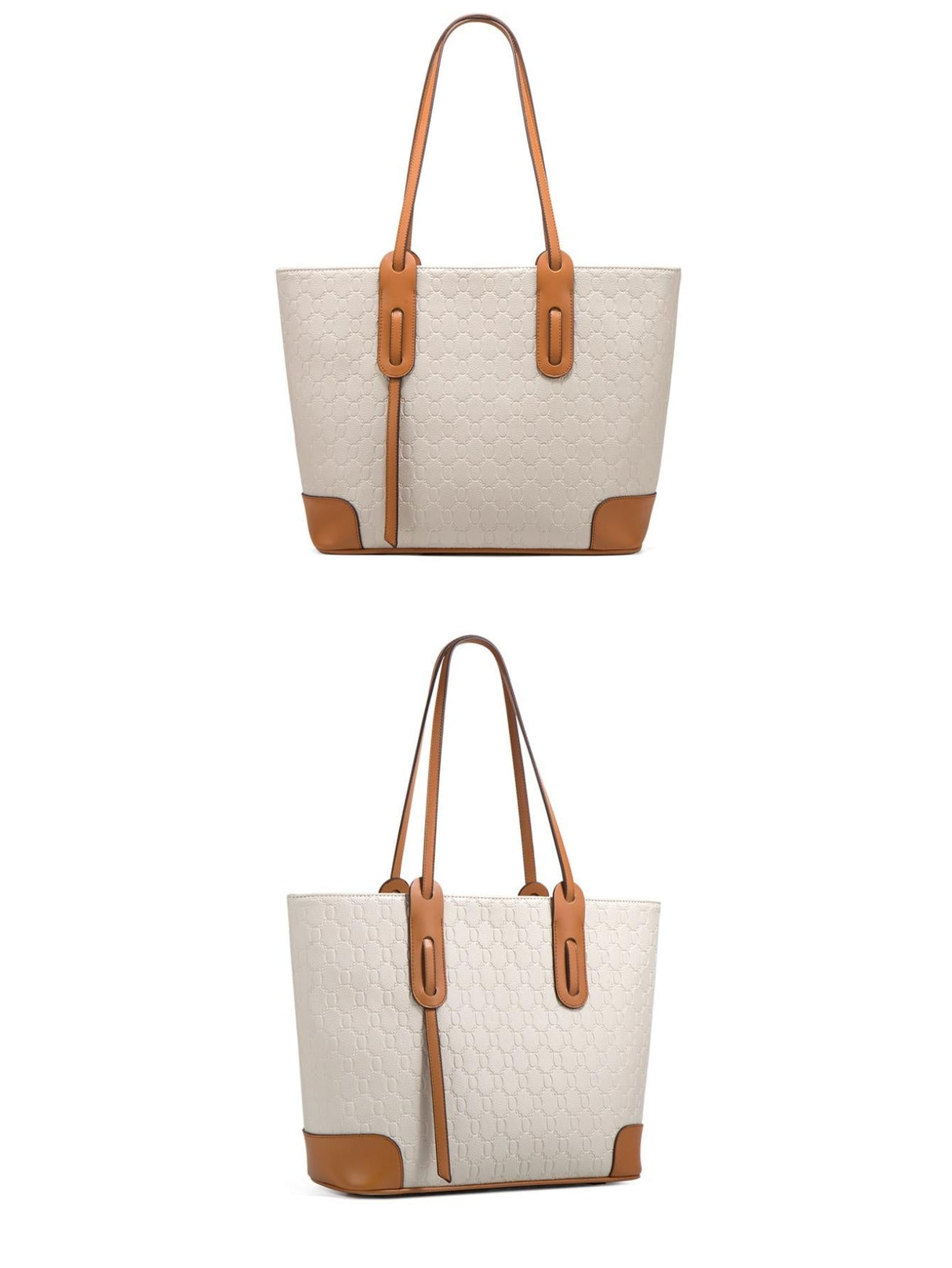 Trendy Embossed Tote Bag 4-Piece Set