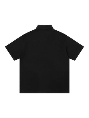 Graffiti Printed Vibe Hip Hop Loose-fit POLO Shirt