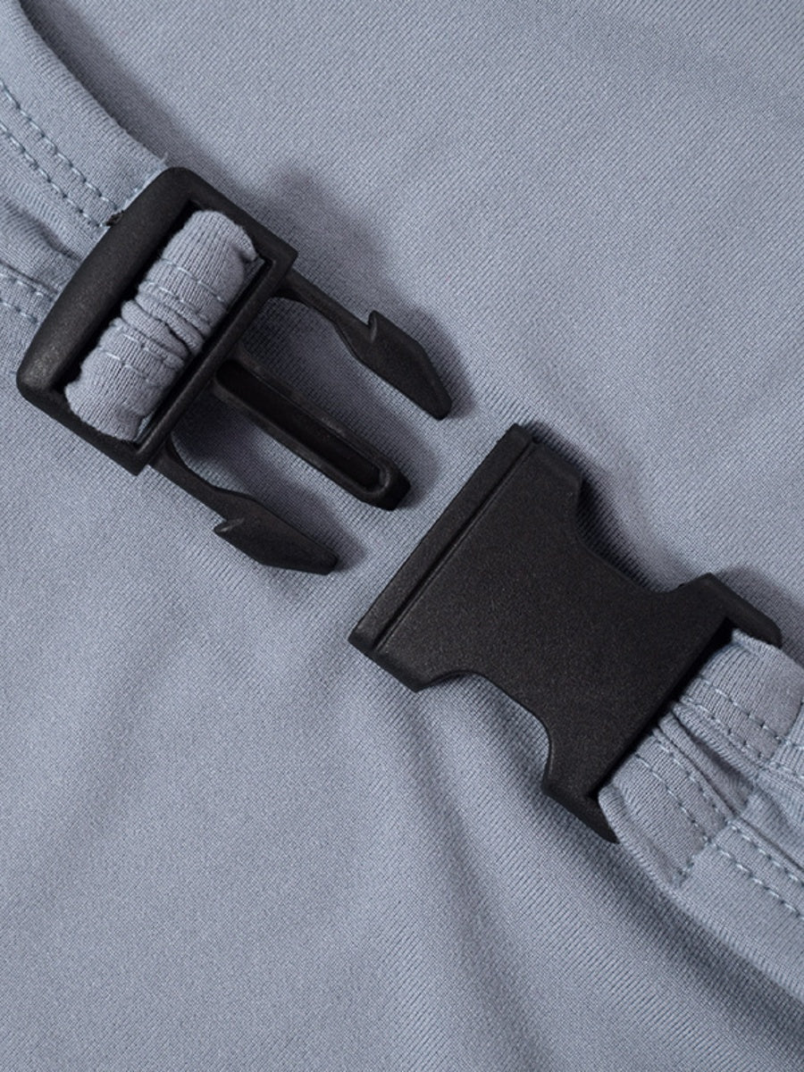 Body Spice Girl à manches longues et faux deux-pièces avec boutons