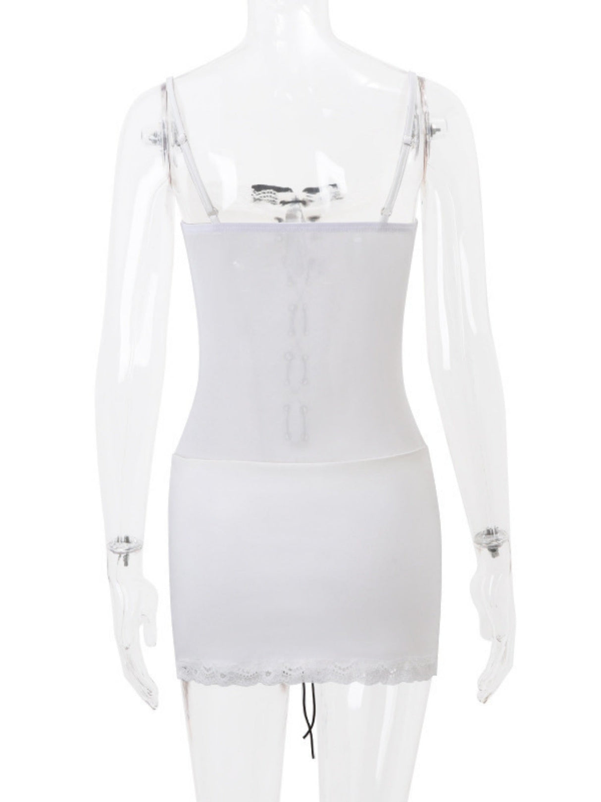 Bow Tie Lace Patchwork Camisoles Mini&Short Dresses