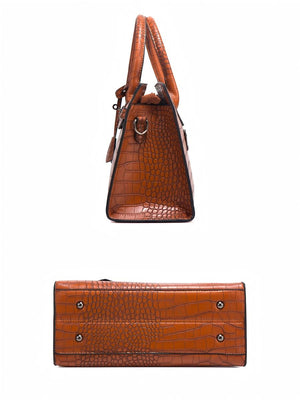 Ensemble de 3 sacs à main à imprimé crocodile