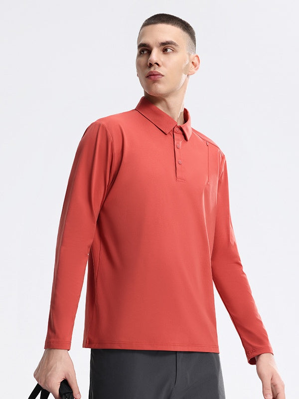 Sports Long Sleeve Base Layer Stand Collar POLO