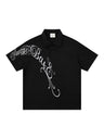 Graffiti Embroidery Letter Loose-fit POLO Shirt