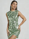 Sequins Sleeveless Slim-fit Mini&Short Dresses