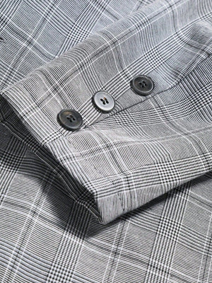 Plaid Slim-fit Business Suit 2-piece Sets Set