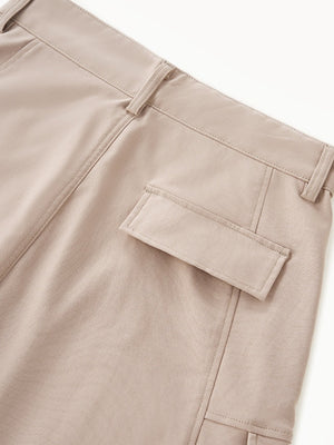 Liber Autumn Neutral wear Multiple pockets Solid Color Cargo Trousers