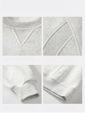 Sweat-shirt sans col à empiècements et structure carrée