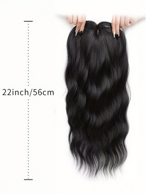 Invisible, Seamless, Long, Curly Wig With White Hair Covering