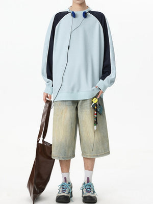 Liber Autumn Neutral wear Color matching Solid Color T-shirts