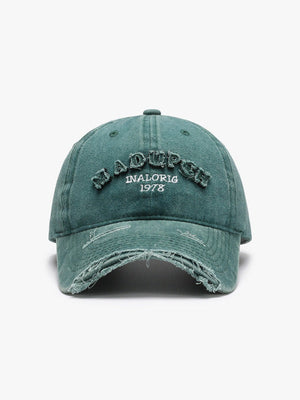 Letter Washed Patch Embroidery Baseball Cap