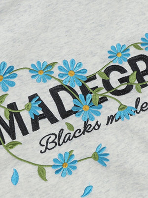 Embroidered Flowers Chrysanthemum Hoodies
