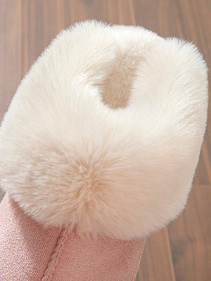 Solid Color Plush Slippers