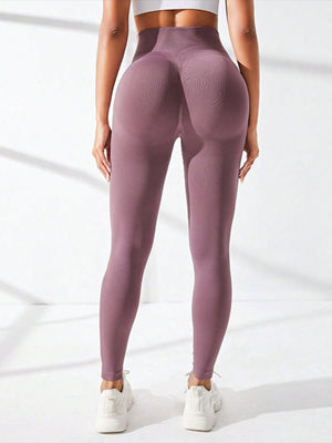 Seamless Exercise Yoga Fitness High-waisted, Tummy-flattening Elastic Pants