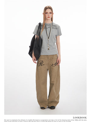 Liber Summer Women's Printed Letter T-shirts