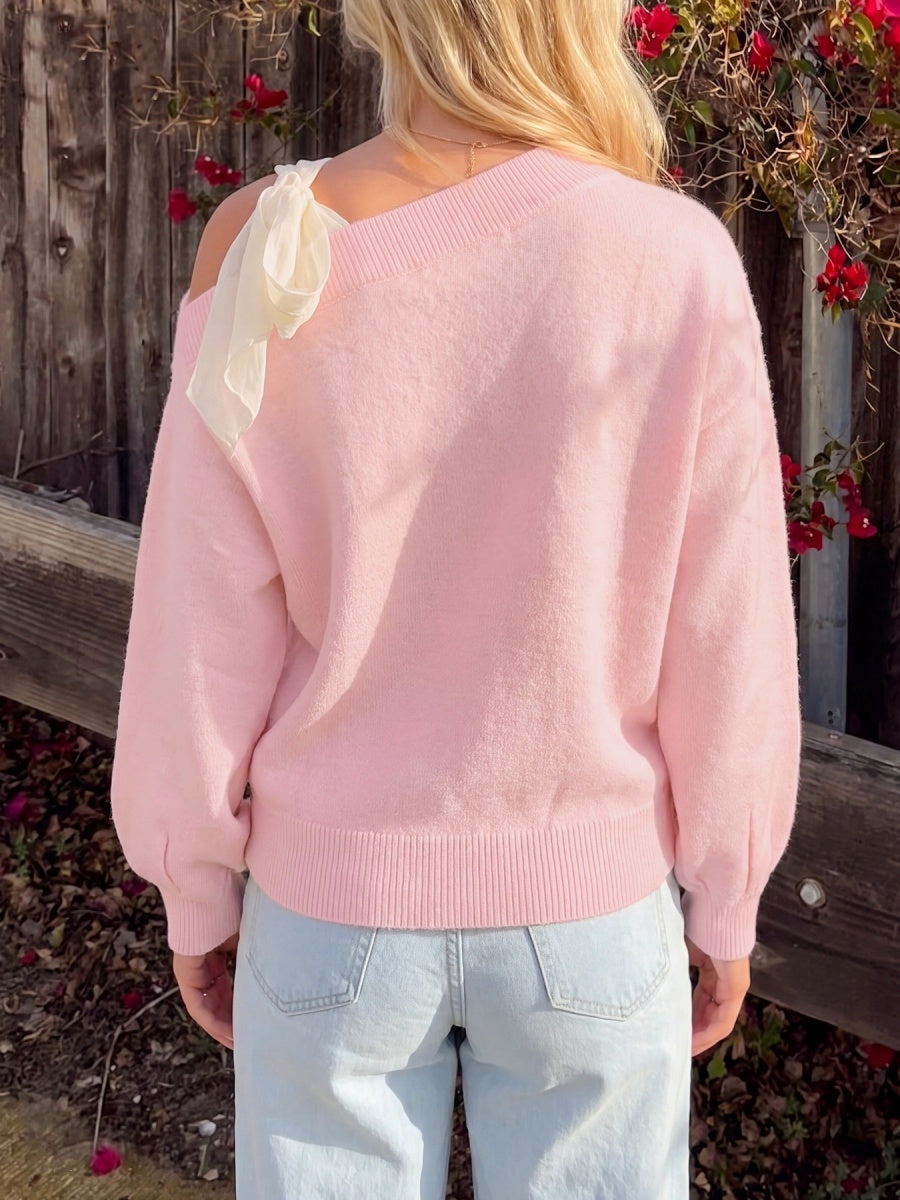 Lace Up Solid Color Sweaters