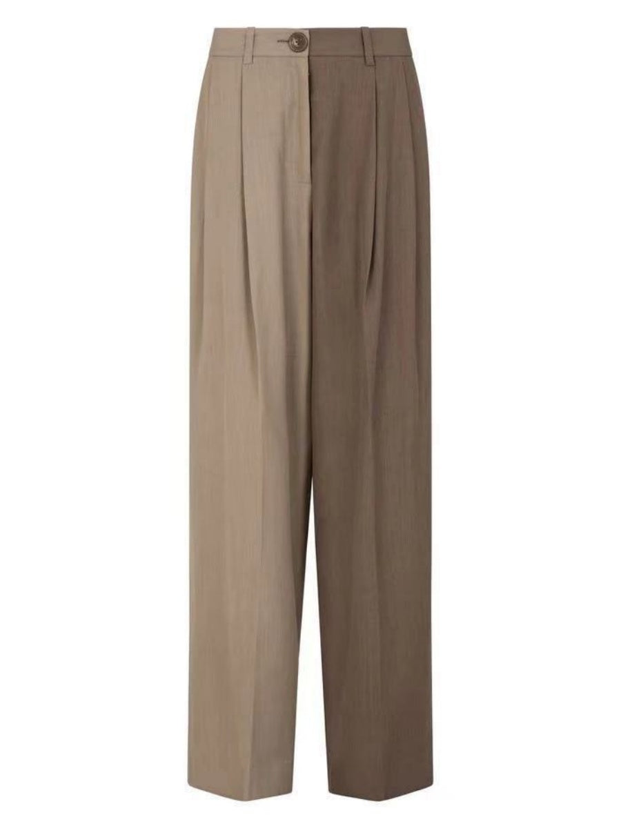 Buttons Color Matching Blazers Trousers 2-piece Sets