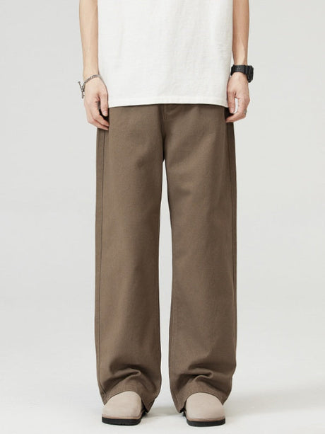 Vintage Simple Straight-fit Pants