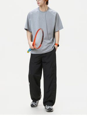 Color-blocked Printed Breathable Sports T-shirts