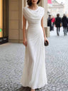 Swing Collar Tight Fit Pity Temperament Maxi Dresses