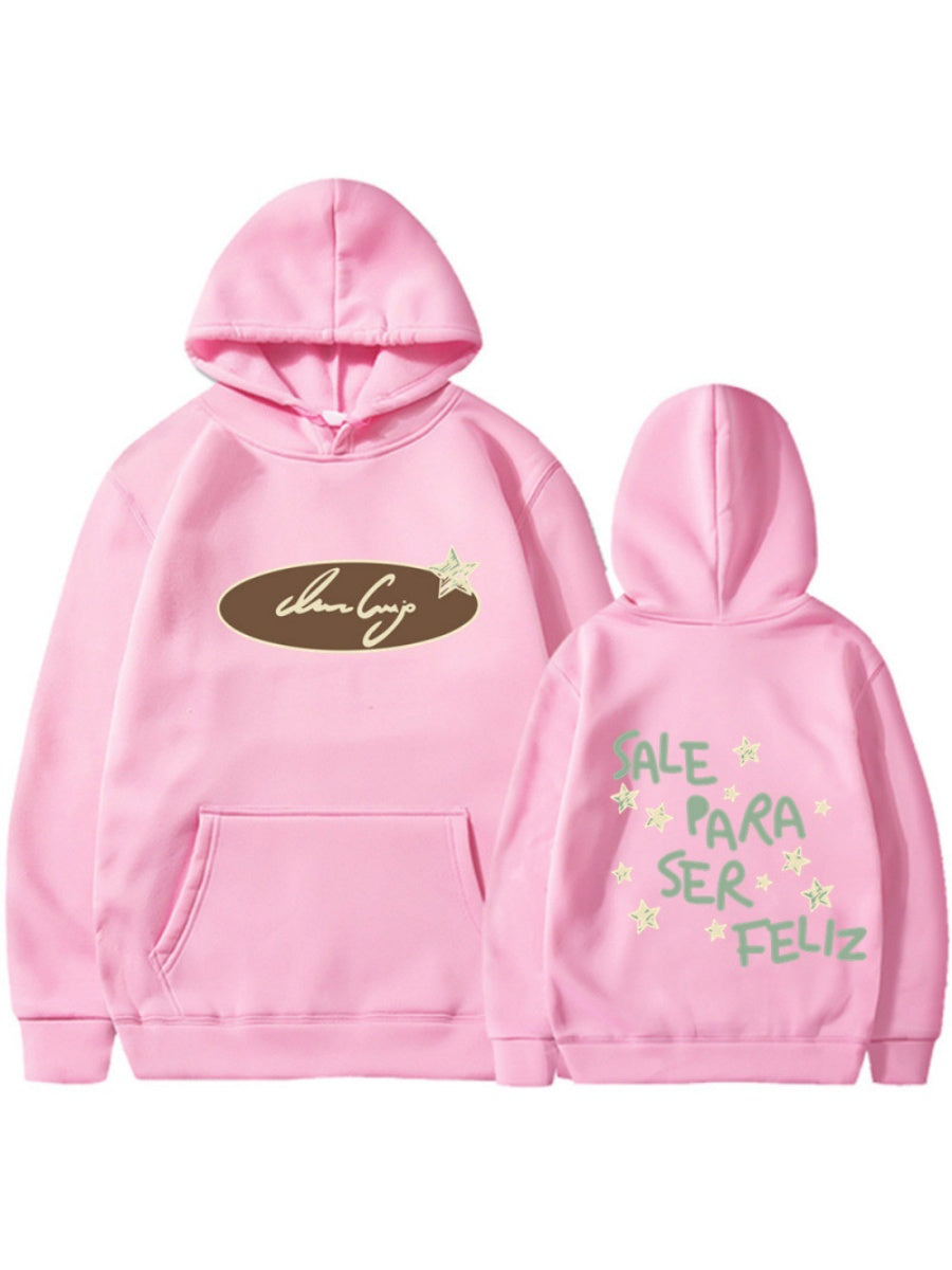 Bemalung geometrischer Muster, lockere Kapuzenpullover.