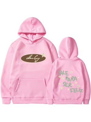 Bemalung geometrischer Muster, lockere Kapuzenpullover.