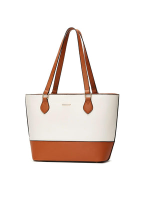 Color-blocked Tote Bag 4-piece Set